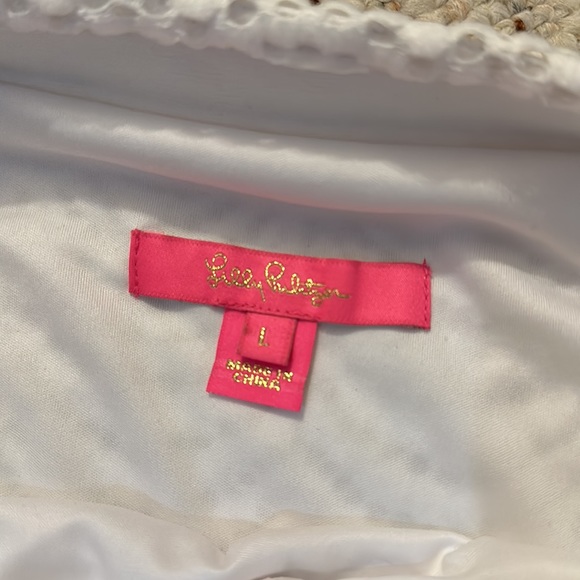 White lilly Pulitzer off the shoulder lace dress - Picture 2 of 3